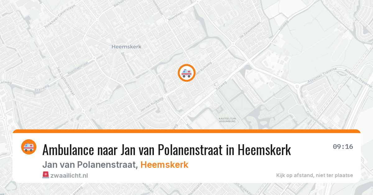Ambulance naar Jan van Polanenstraat in Heemskerk — 24 apr 2026