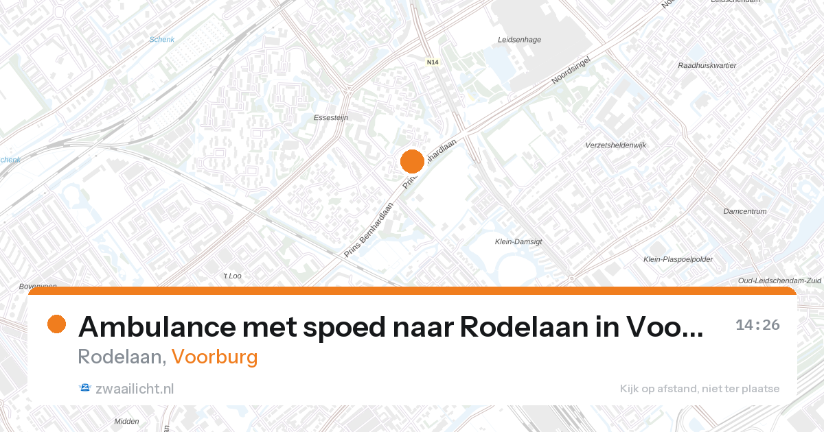 Ambulance met spoed naar Rodelaan in Voorburg — 28 aug 2026