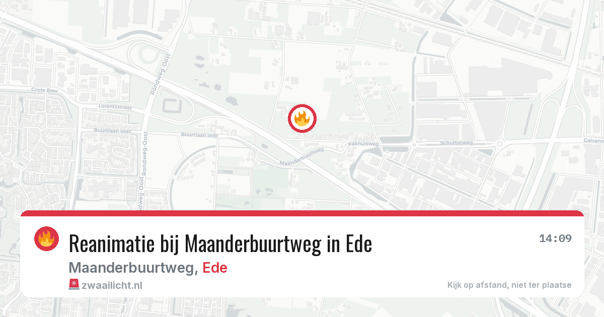Reanimatie bij Maanderbuurtweg in Ede — 9 mei 2026