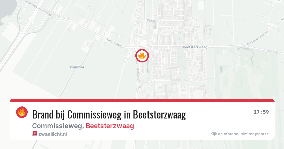 Brand bij Commissieweg in Beetsterzwaag — 15 jul 2026