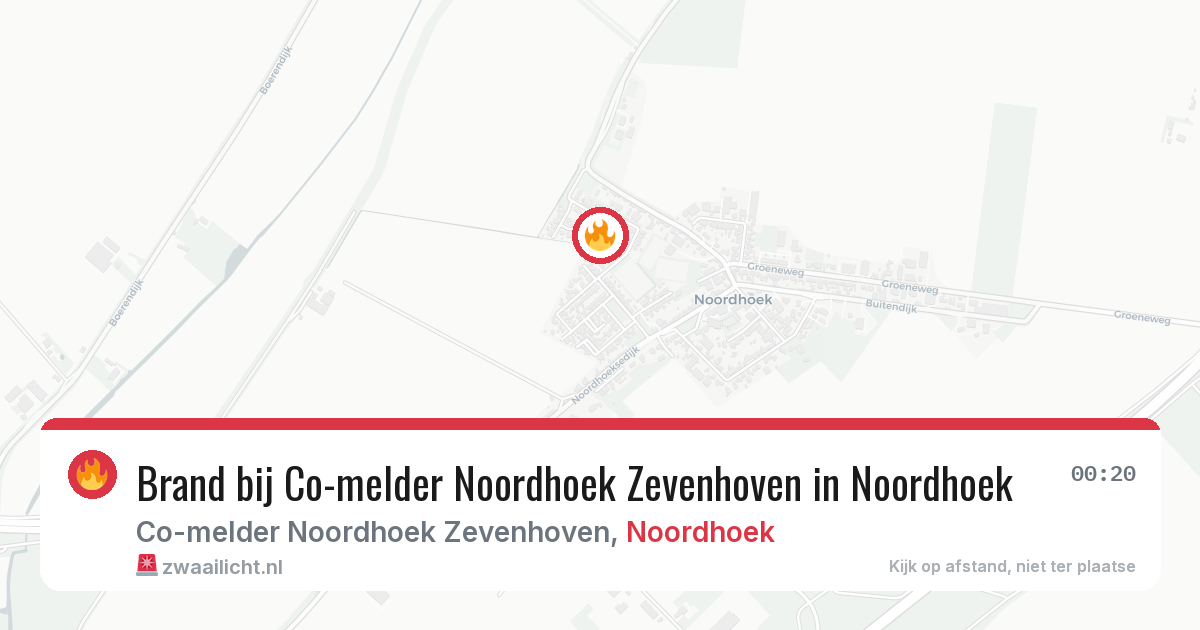 Brand bij Co-melder Noordhoek Zevenhoven in Noordhoek — 8 mei 2026