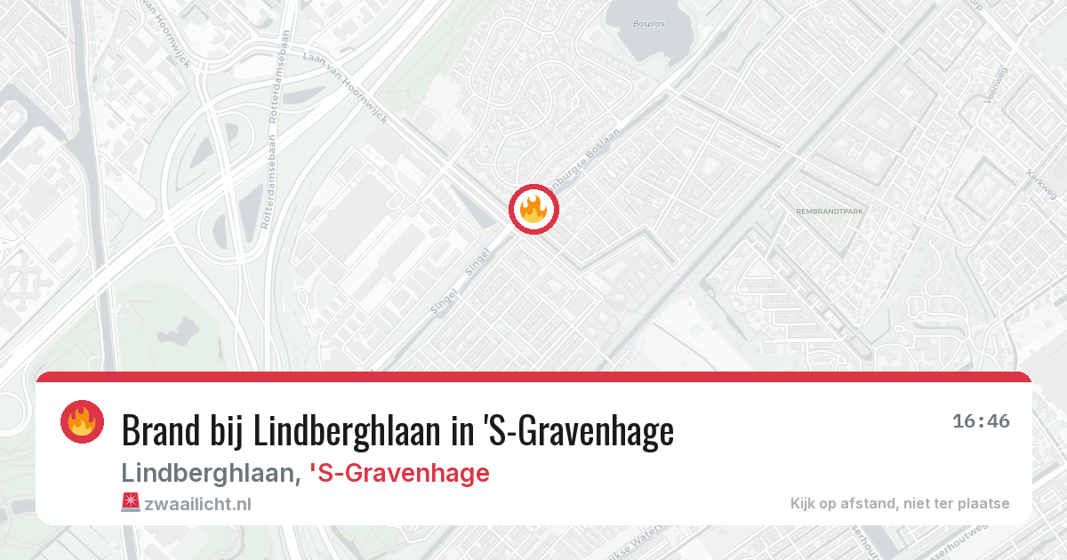 Brand bij Lindberghlaan in 'S-Gravenhage — 29 jun 2026