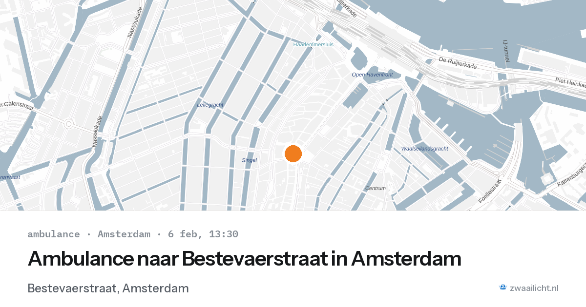 Ambulance naar Bestevaerstraat in Amsterdam — 6 feb 2026