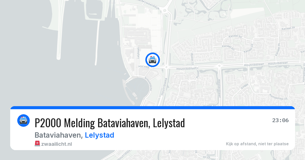 P2000 Melding Bataviahaven, Lelystad — 19 jun 2026