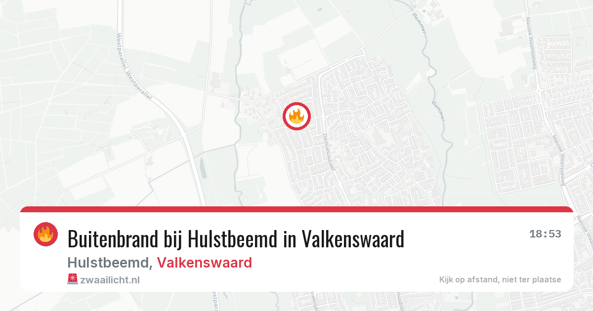 Buitenbrand bij Hulstbeemd in Valkenswaard — 1 mei 2026