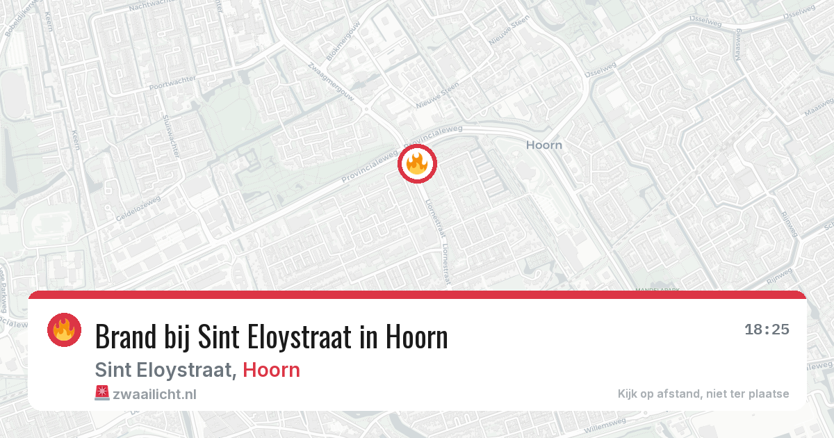 Brand bij Sint Eloystraat in Hoorn — 17 jun 2026