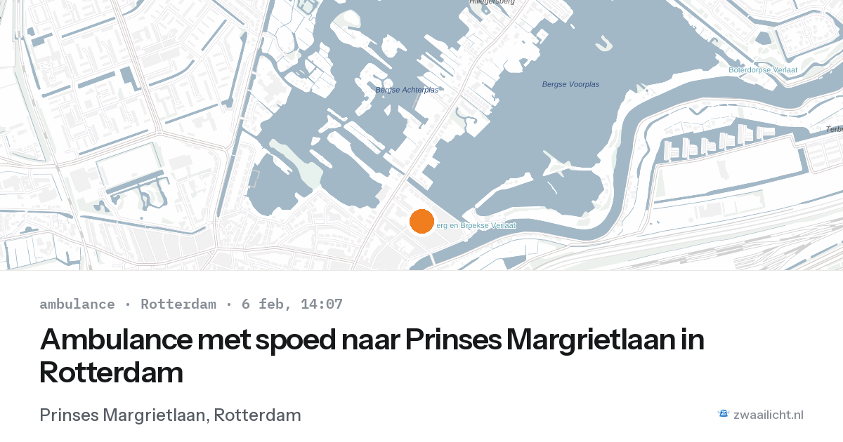 Ambulance met spoed naar Prinses Margrietlaan in Rotterdam — 6 feb 2026
