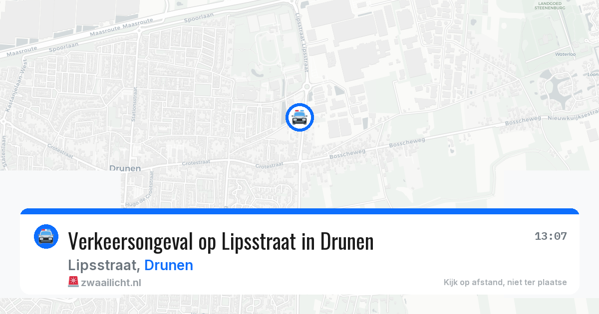 Verkeersongeval op Lipsstraat in Drunen — 3 jun 2026