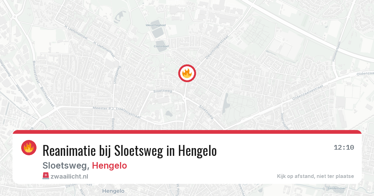 Reanimatie bij Sloetsweg in Hengelo — 21 mei 2026