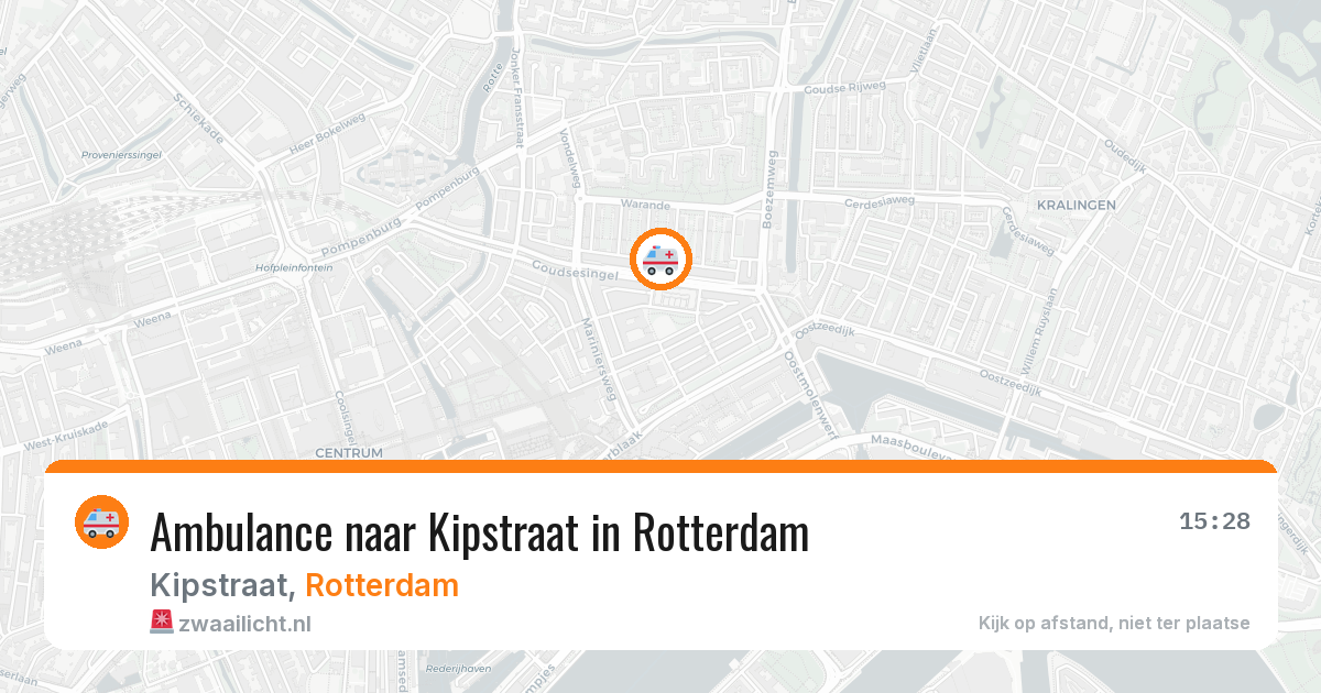 Ambulance naar Kipstraat in Rotterdam — 20 mei 2026