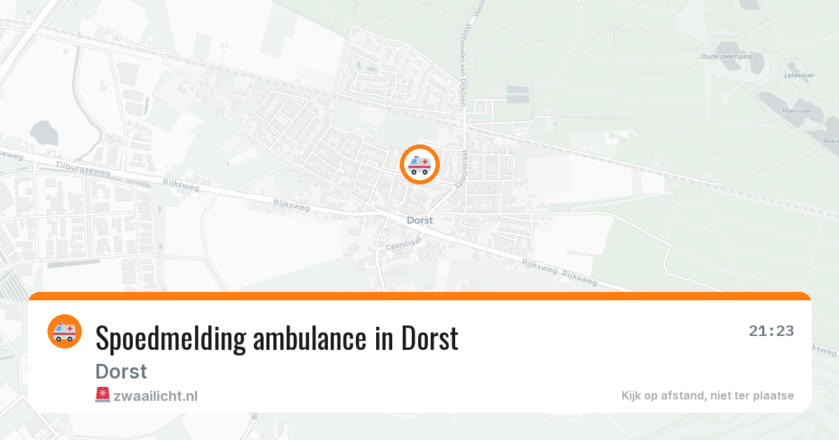 Spoedmelding ambulance in Dorst — 17 jun 2026
