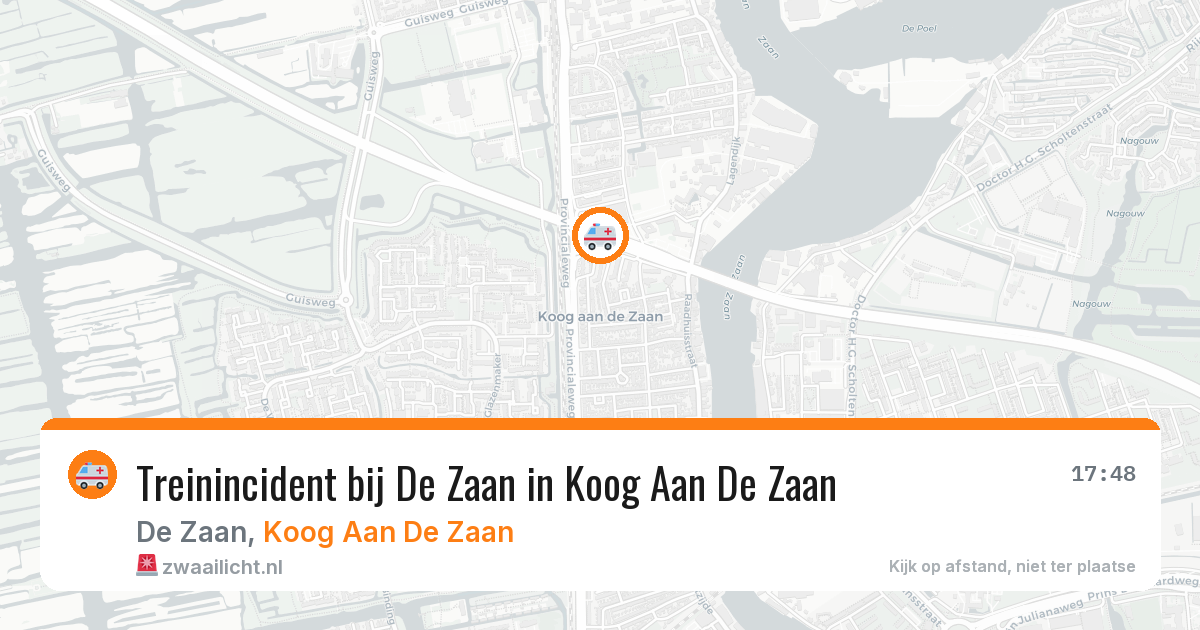 Treinincident bij De Zaan in Koog Aan De Zaan — 7 mei 2026