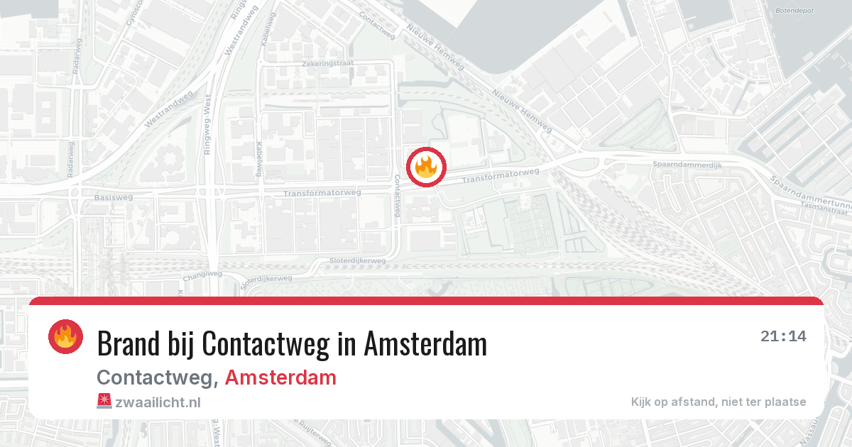 Brand bij Contactweg in Amsterdam — 23 jul 2026