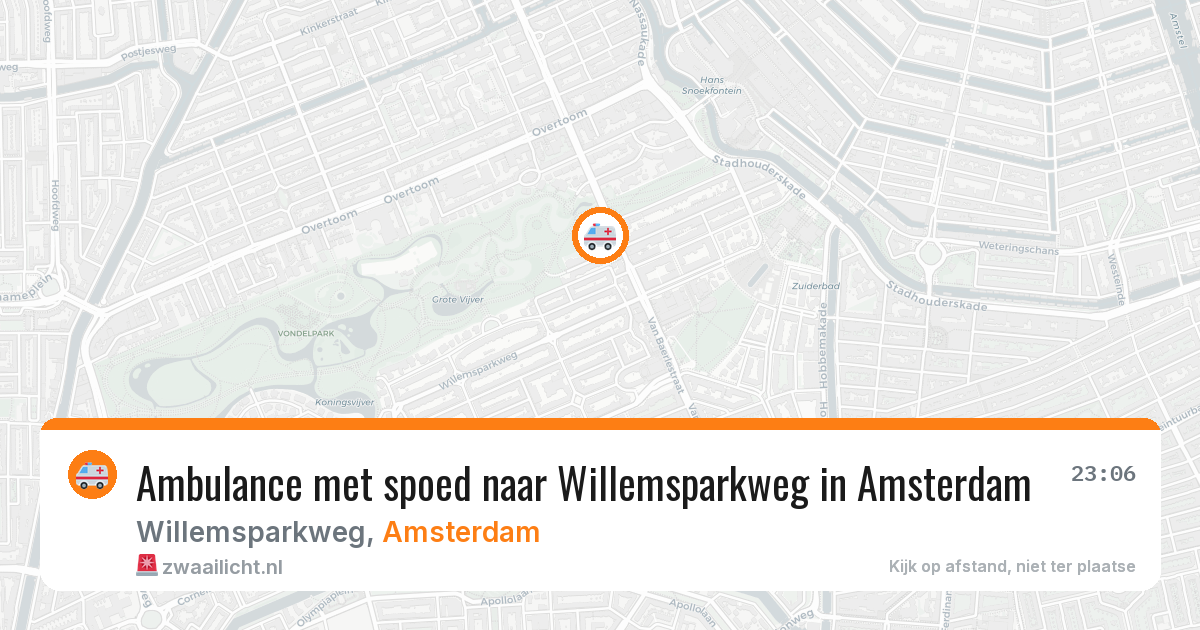 Ambulance met spoed naar Willemsparkweg in Amsterdam — 24 mrt 2026