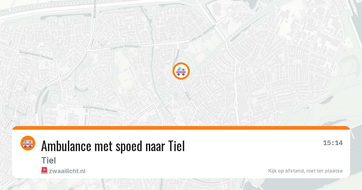 Ambulance met spoed naar Tiel — 28 feb 2026 | 🚨 Zwaailicht.nl