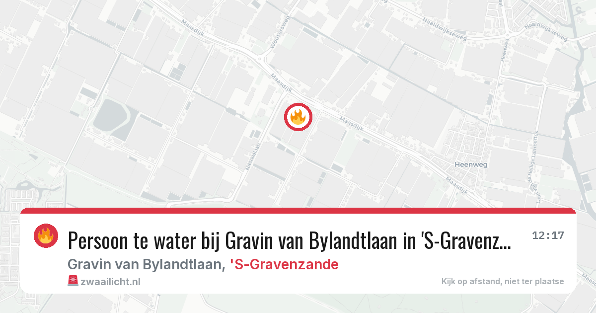 Persoon te water bij Gravin van Bylandtlaan in 'S-Gravenzande — 23 mei 2026