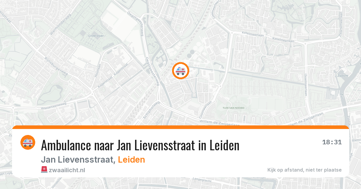 Ambulance naar Jan Lievensstraat in Leiden — 10 aug 2026