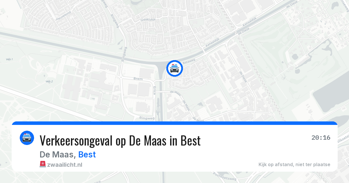 Verkeersongeval op De Maas in Best — 26 mei 2026