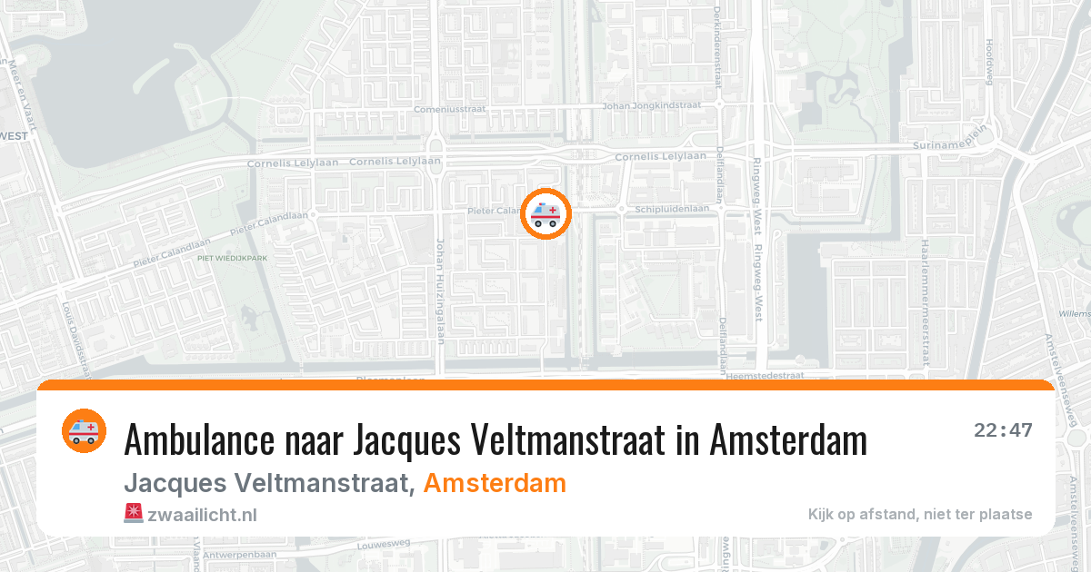 Ambulance naar Jacques Veltmanstraat in Amsterdam — 19 mrt 2026