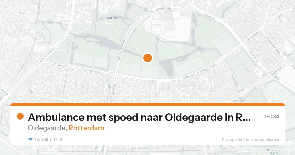 Ambulance met spoed naar Oldegaarde in Rotterdam — 22 aug 2026