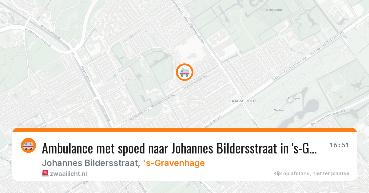 Ambulance met spoed naar Johannes Bildersstraat in 's-Gravenhage — 21 feb 2026
