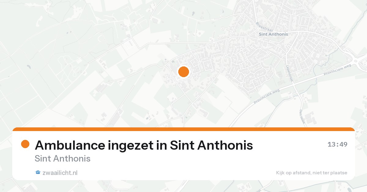 Ambulance ingezet in Sint Anthonis — 15 aug 2026