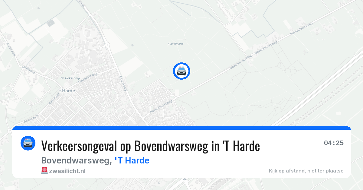 Verkeersongeval op Bovendwarsweg in 'T Harde — 4 mei 2026