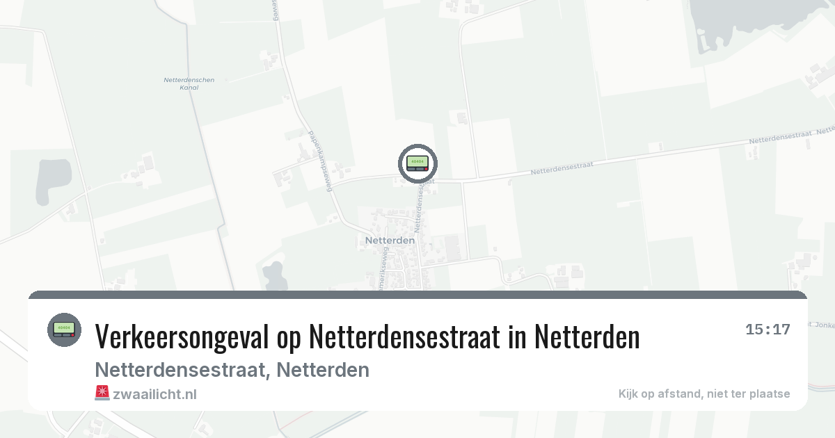 Verkeersongeval op Netterdensestraat in Netterden — 7 jul 2026