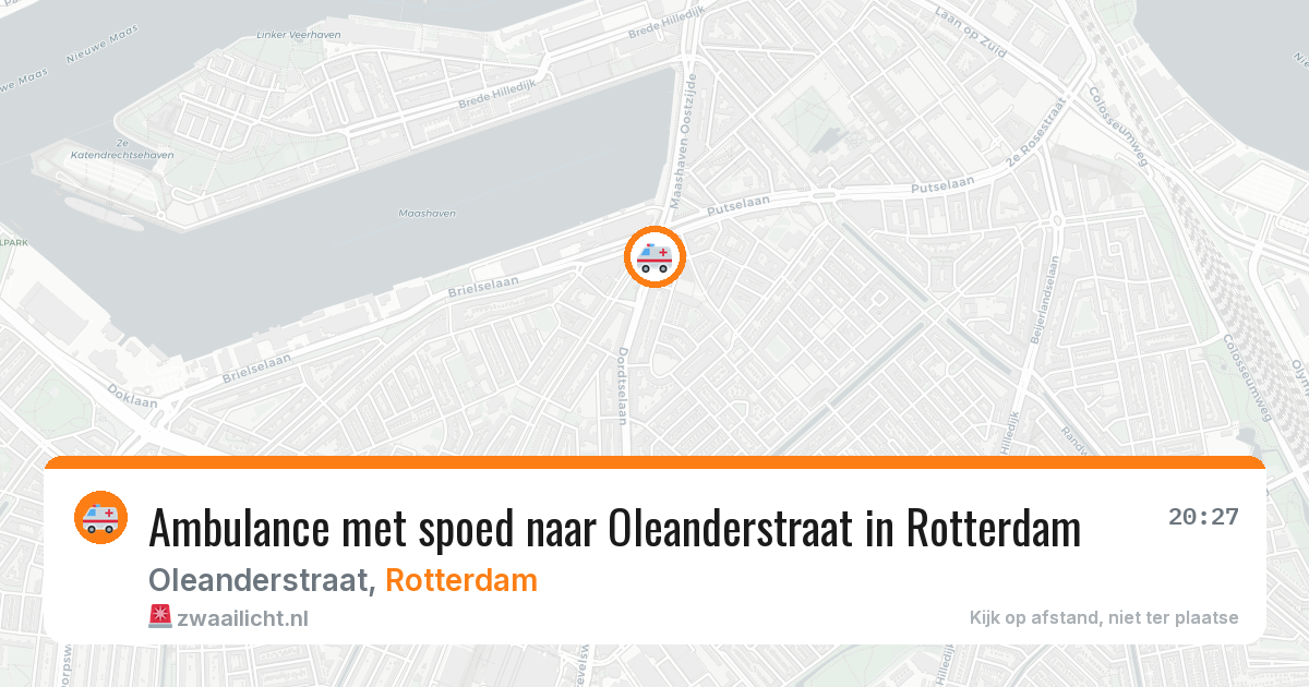 Ambulance met spoed naar Oleanderstraat in Rotterdam — 13 jun 2026