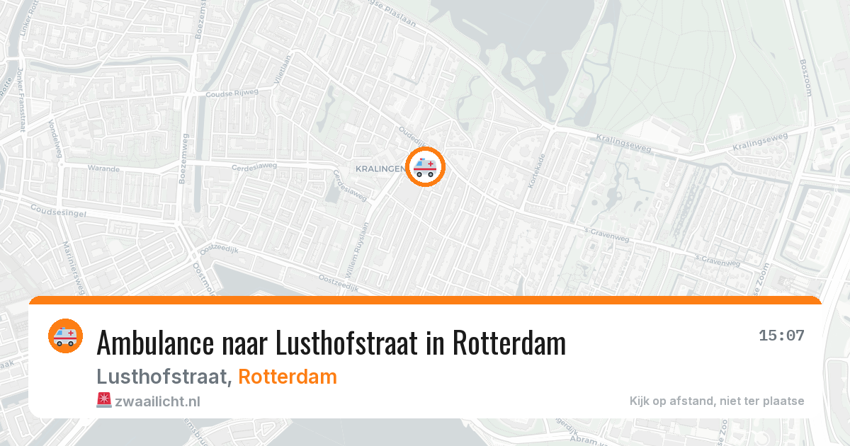 Ambulance naar Lusthofstraat in Rotterdam — 9 mei 2026