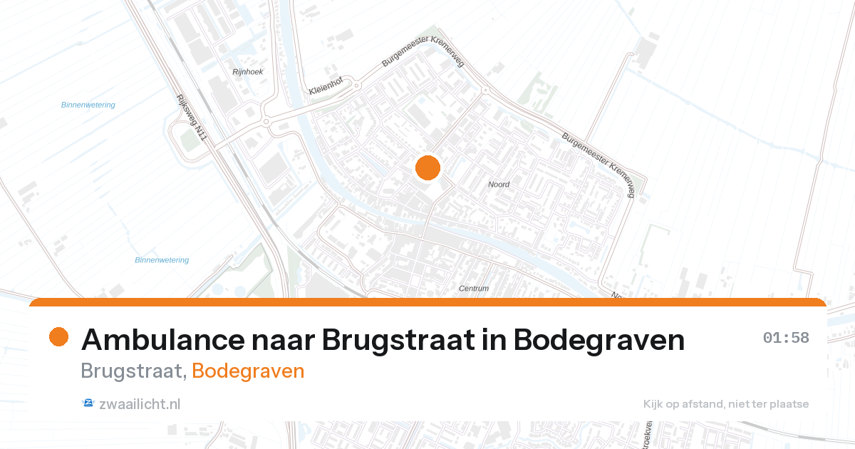 Ambulance naar Brugstraat in Bodegraven — 19 mei 2026