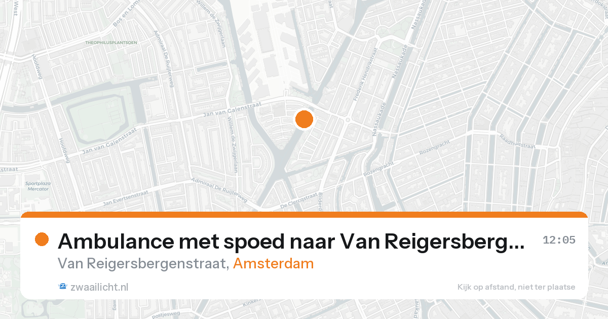 Ambulance met spoed naar Van Reigersbergenstraat in Amsterdam — 31 jan 2026