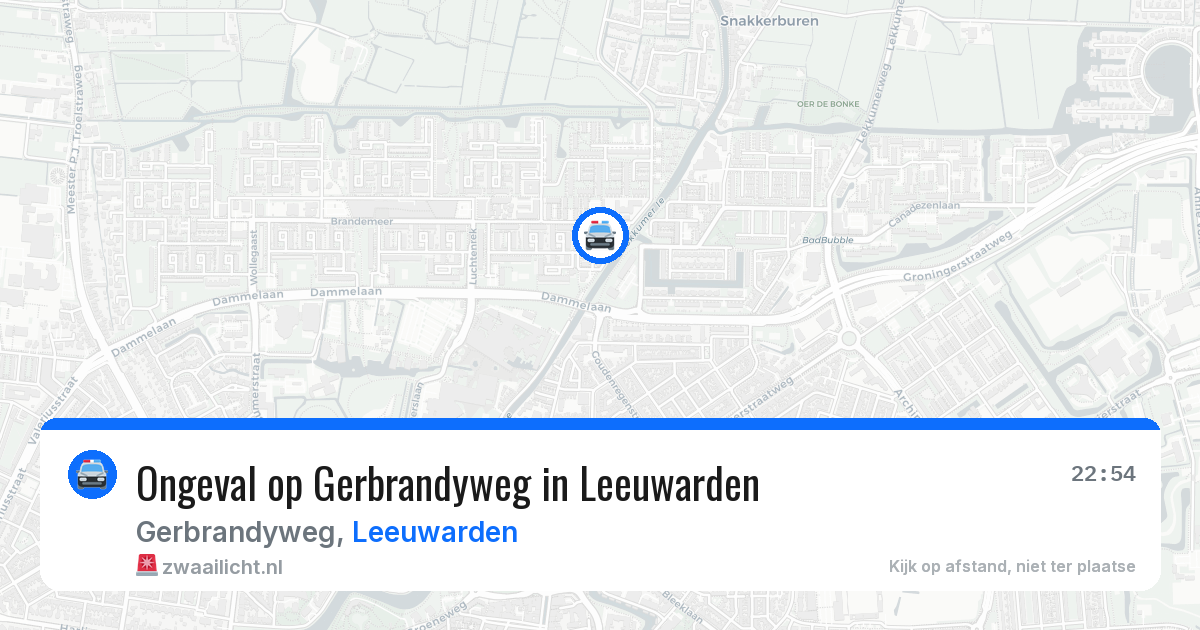 Ongeval op Gerbrandyweg in Leeuwarden — 4 aug 2026