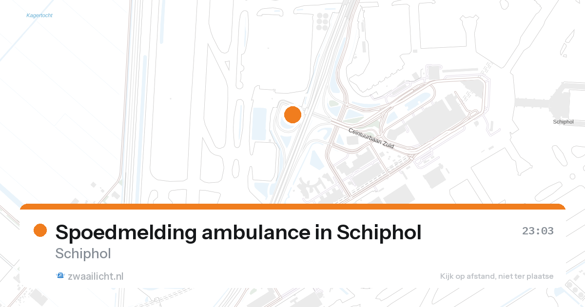 Spoedmelding ambulance in Schiphol — 27 aug 2026
