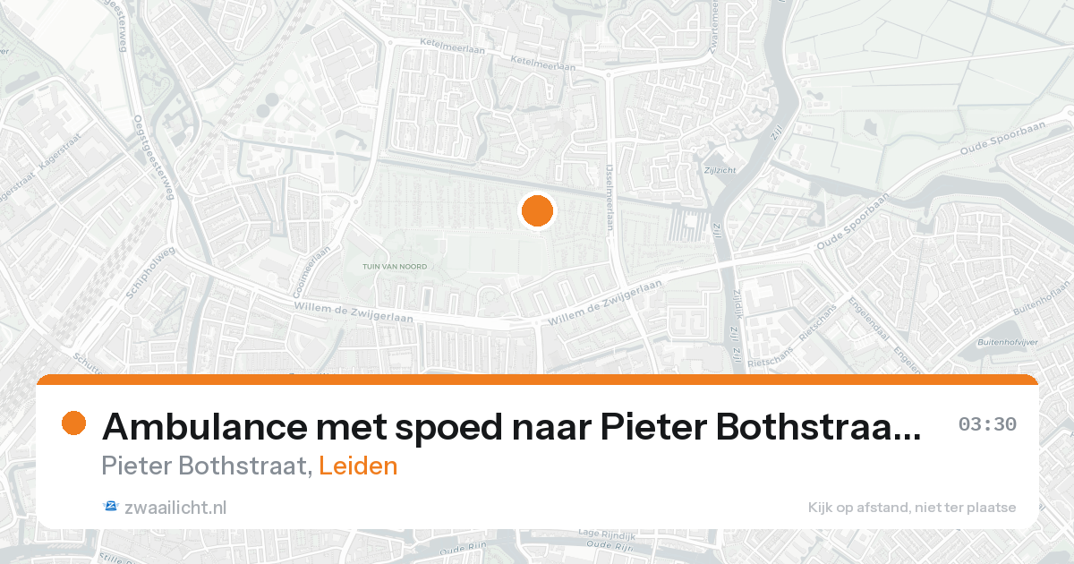 Ambulance met spoed naar Pieter Bothstraat in Leiden — 8 feb 2026