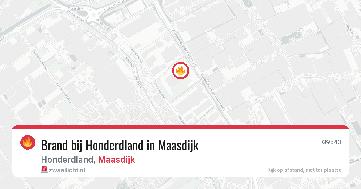 Brand bij Honderdland in Maasdijk — 31 mrt 2026