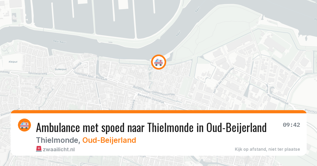 Ambulance met spoed naar Thielmonde in Oud-Beijerland — 13 aug 2026