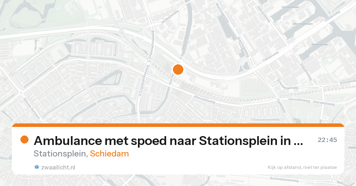 Ambulance met spoed naar Stationsplein in Schiedam — 17 aug 2026