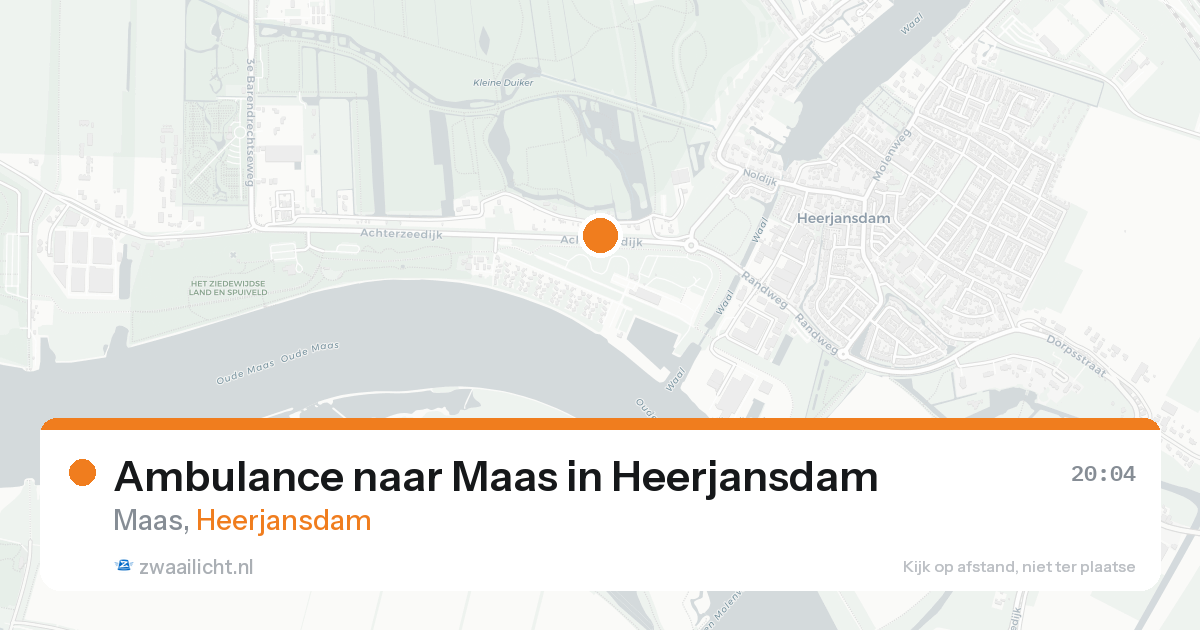Ambulance naar Maas in Heerjansdam — 27 mei 2026