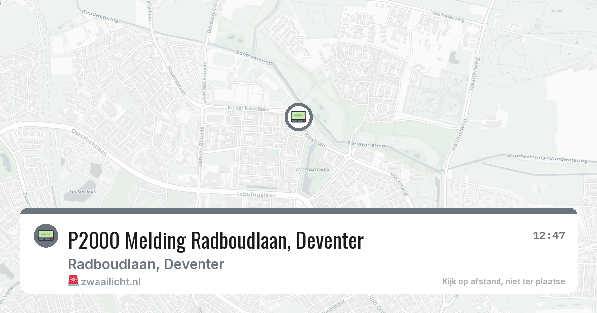 P2000 Melding Radboudlaan, Deventer — 8 mei 2026