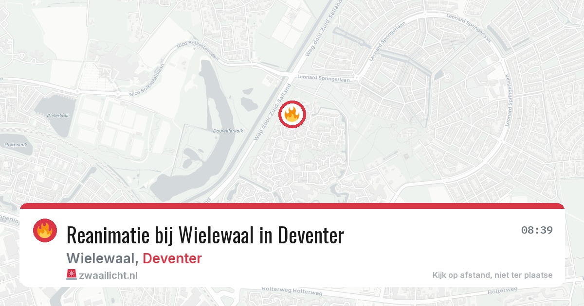 Reanimatie bij Wielewaal in Deventer — 17 jun 2026