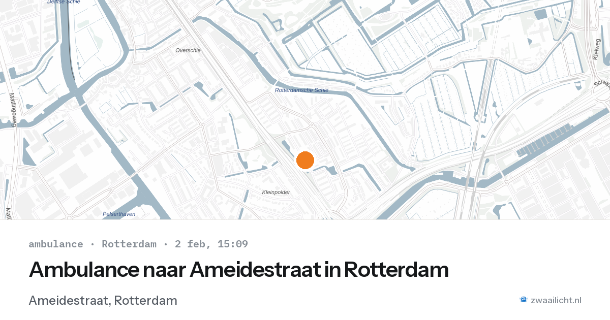 Ambulance naar Ameidestraat in Rotterdam — 2 feb 2026