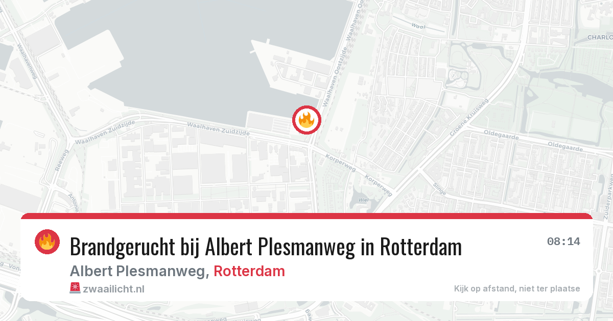 Brandgerucht bij Albert Plesmanweg in Rotterdam — 14 mei 2026