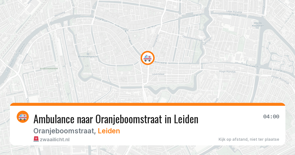 Ambulance naar Oranjeboomstraat in Leiden — 14 mei 2026