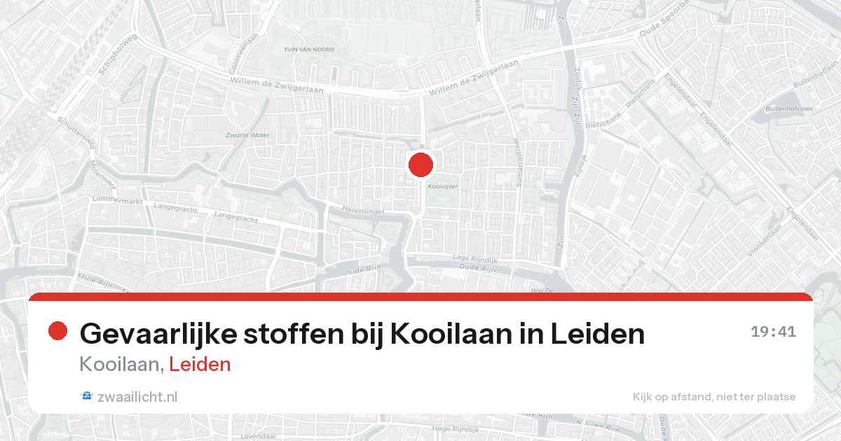 Gevaarlijke stoffen bij Kooilaan in Leiden — 31 mrt 2026