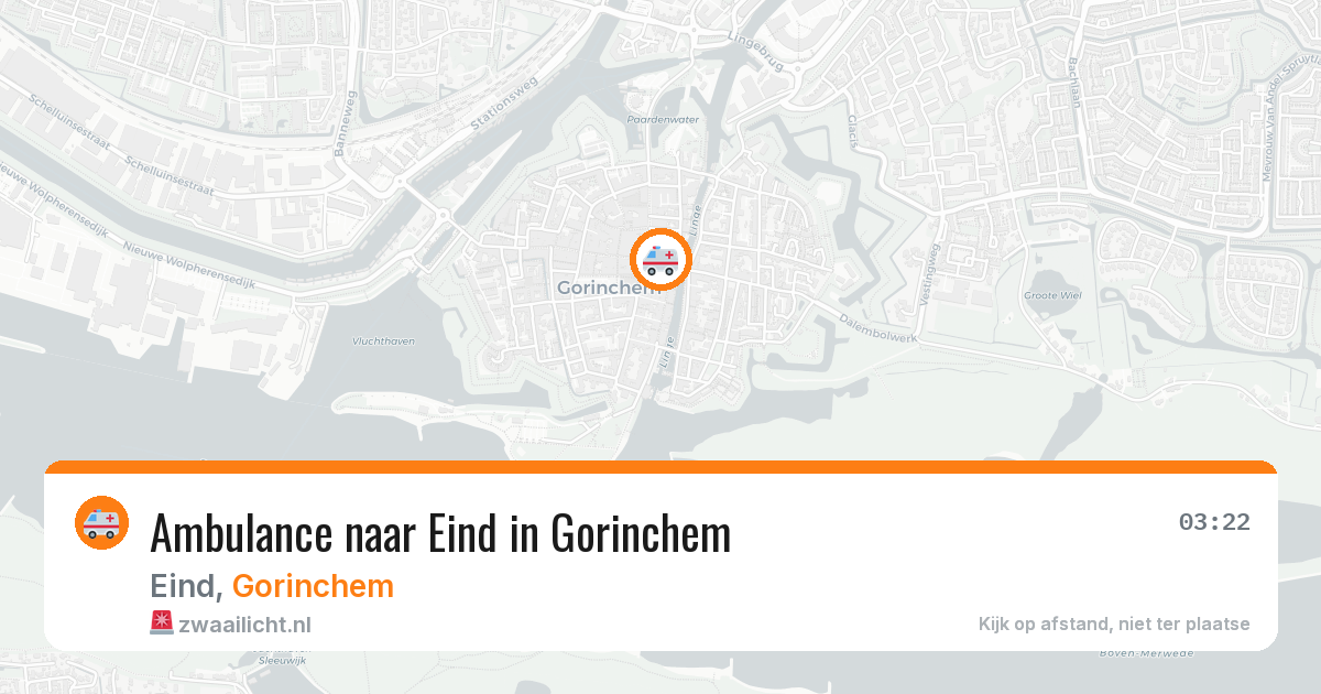 Ambulance naar Eind in Gorinchem — 29 jun 2026