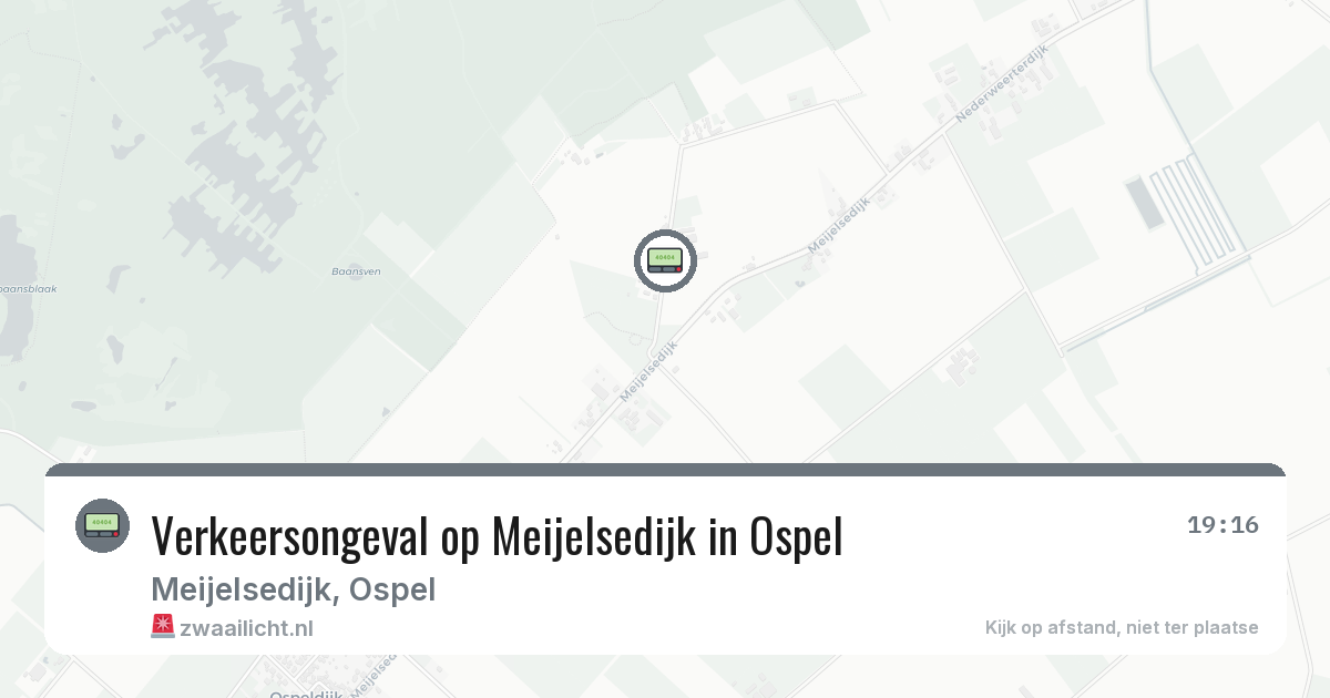 Verkeersongeval op Meijelsedijk in Ospel — 17 jun 2026