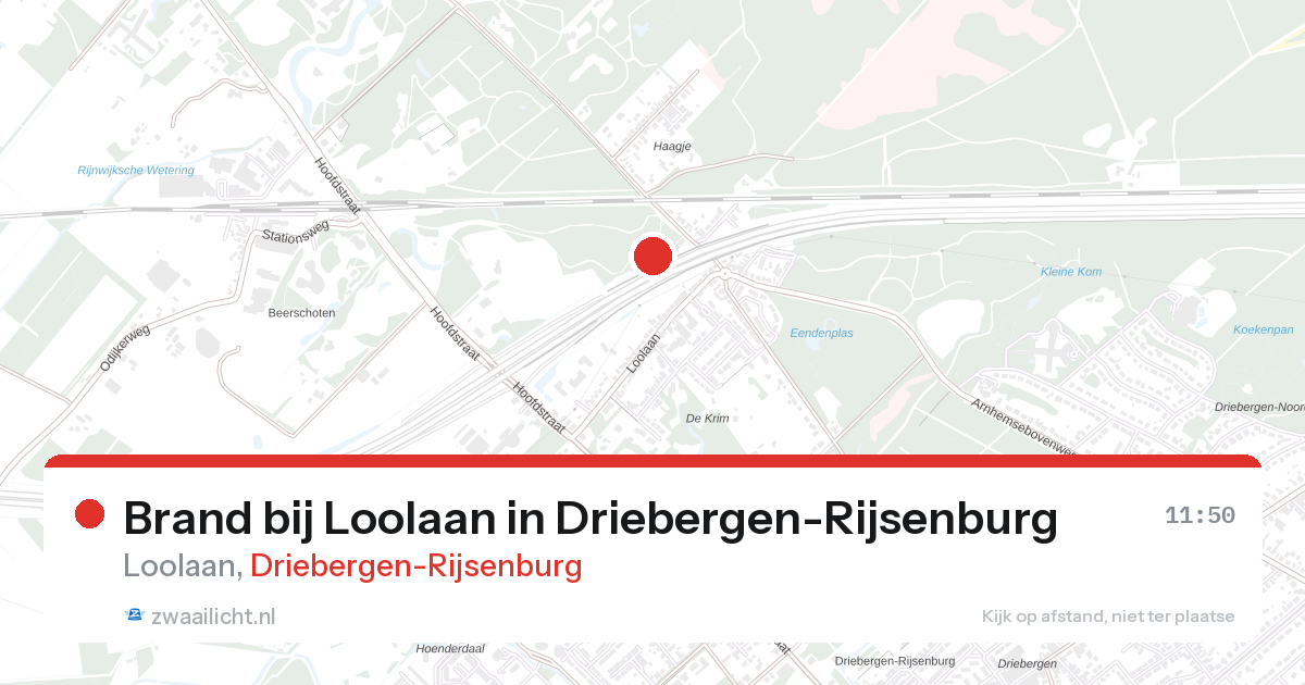 Brand bij Loolaan in Driebergen-Rijsenburg — 28 aug 2026