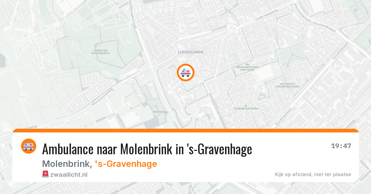 Ambulance naar Molenbrink in 's-Gravenhage — 14 aug 2026