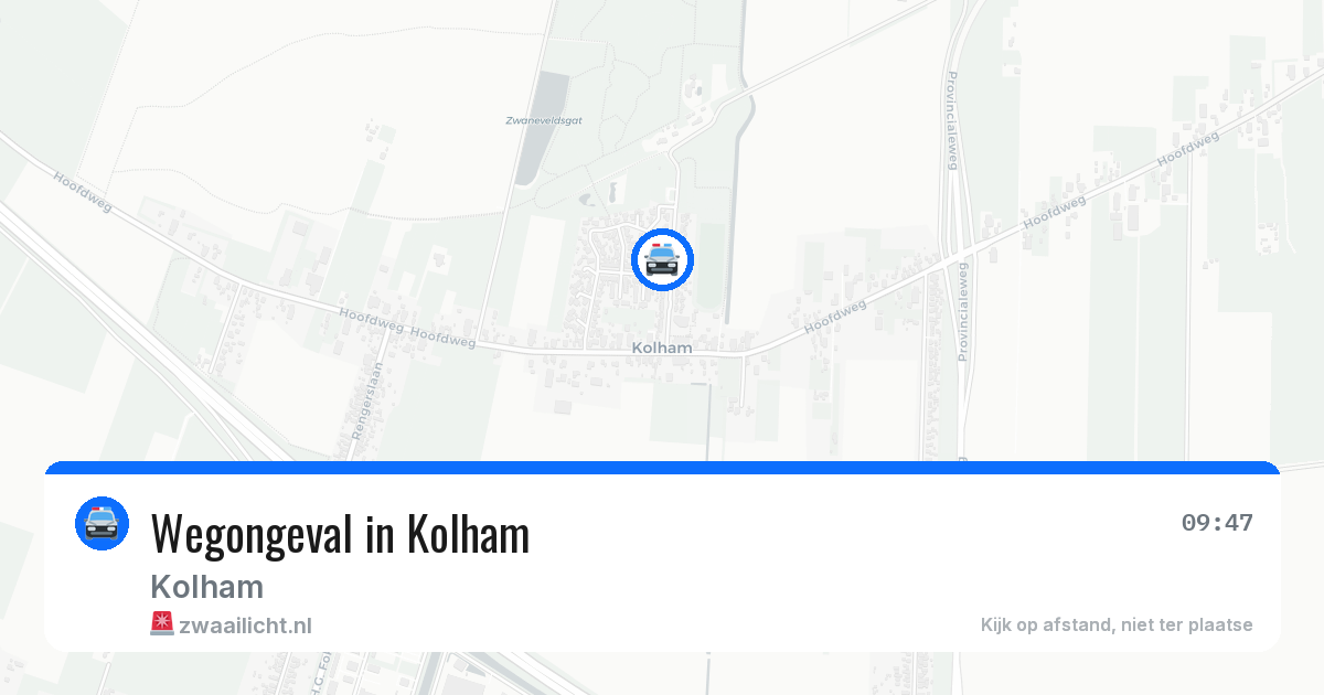 Wegongeval in Kolham — 31 mrt 2026